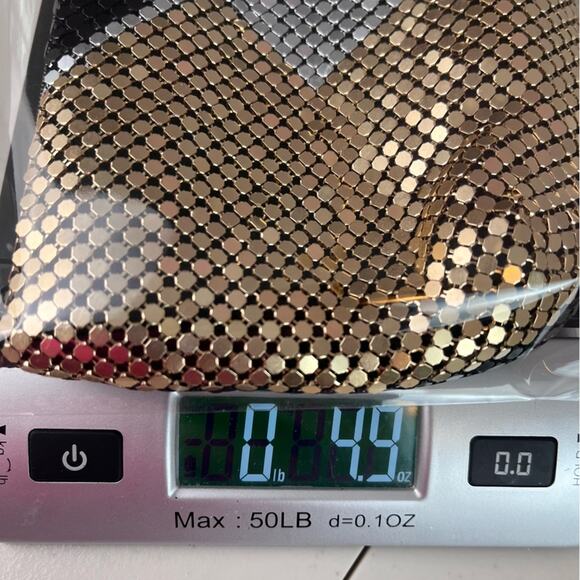 Vintage Y2K Disco Shimmer Evening Bag Black Silver Gold Shoulder Strap Mini Prom - Picture 9 of 9